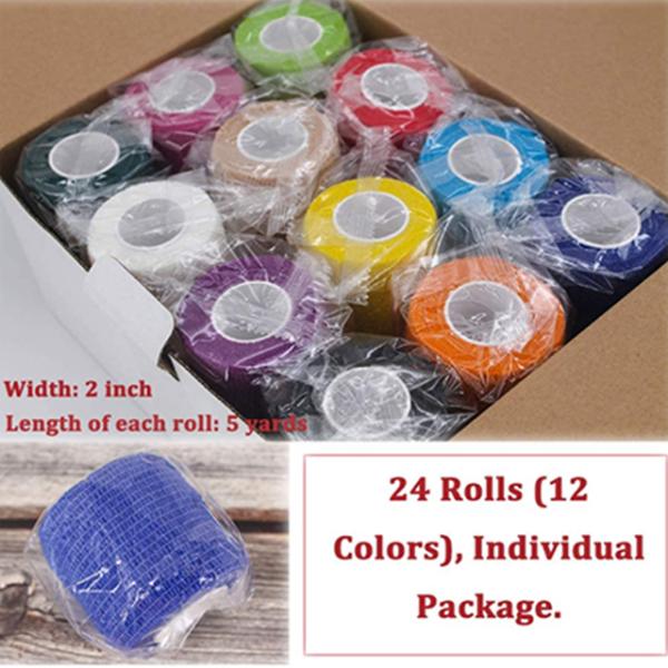 Bulk Wholesale Custom Size Medical Supplies Non Woven Easy Tear Self Adhesive Vet Wrap Cohesive Elastic Bandage