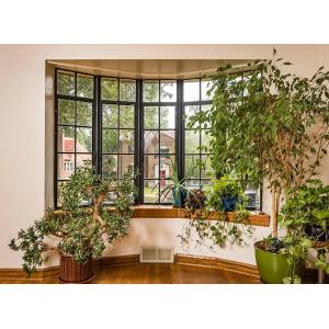 Sound Insulation Storm Aluminium Bow Windows Double Tempered Glass
