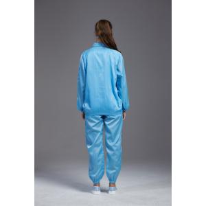 ESD anti static Protective Coverall Suit with condutive fiber blue color
