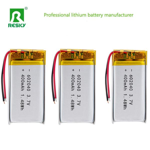 Rechargeable lithium polymer battery cell 602040 400mAh 450mAh 3.7V power lipo battery