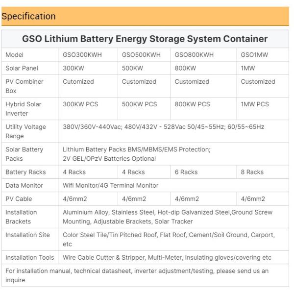 ESS 10 Years Life time Outdoor Battery Cabinet 1MWh 5MWh 10MWh 20ft 40ft Container Solar Battery Energy Storage System