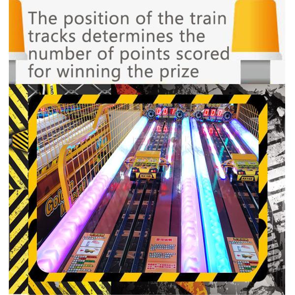 Golden Minecart Carnival Coin Operated Game Machine For Children