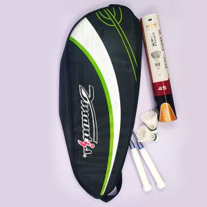 Badminton Set Full Graphite Carbon Fiber Badminton Racket with Hybrid Shuttlecoc