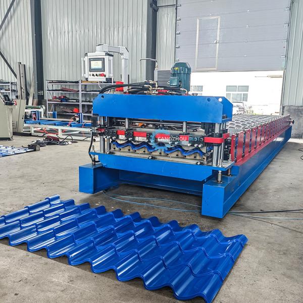 Mexico Popular Design Roofing Tile Roll Forming Machine Hydraulic Guide Pillar