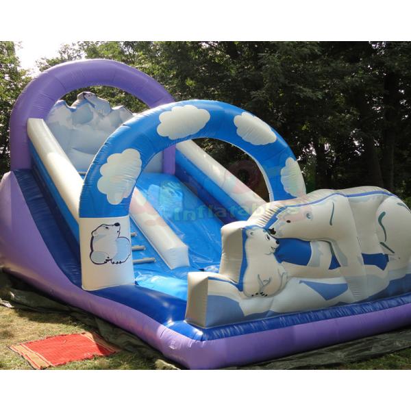Quality Polar Bear Inflatable Bouncy Castle With Slide Fully Digital Printing for sale