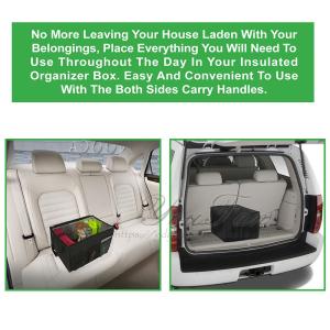 Insulated Car Console Organizer Trunk Cooler Box