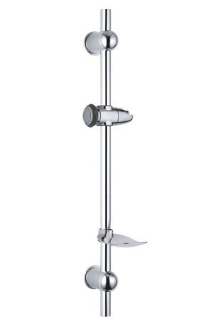 stainless wall mount shower sliding bar set rainshower pipe chromed soap dish