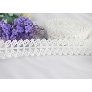 China Guipure Embroidery Water Soluble Polyester Lace Trim with Bilateral Leaves on sale
