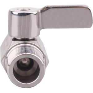 1/2" Stainless Mini Ball Valve with Female x Male NPT Thread and Stainless Steel