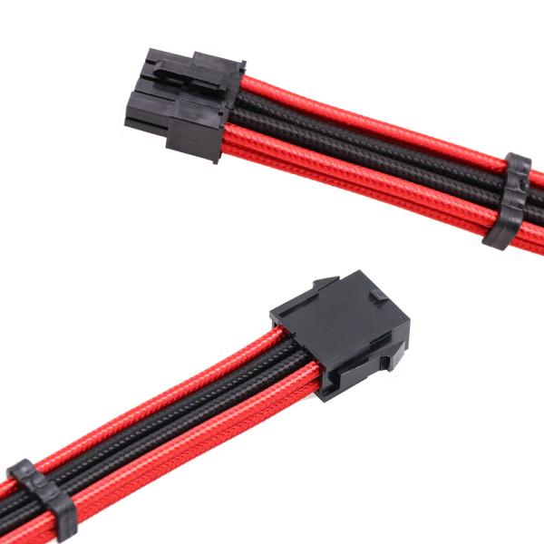 customized Braided Sleeved Extension cable PCIE Power Supply Extension Cable 300mm