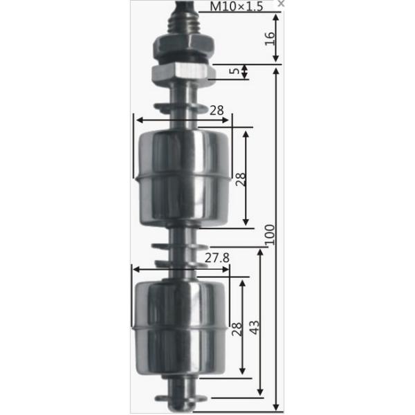 Quality stainless steel float level switch Ideal for water or other liquid with PH-/PH+ for sale