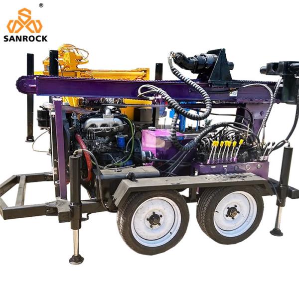 Mini Water Drilling Rig Machine Wheeled Water Well Drill Rig Deep Well Drilling Equipment