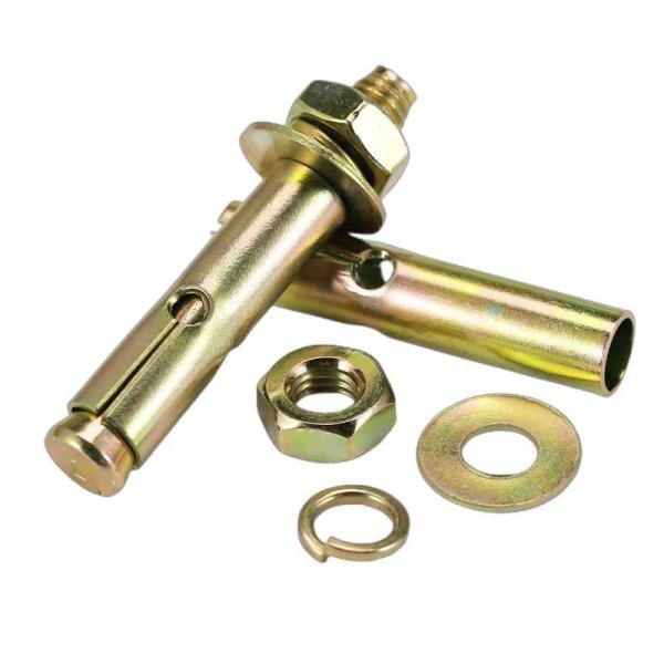 Carbon Steel Colorful Zinc Plated Sleeve Expansion Anchor Bolt With Hole C/W Hex