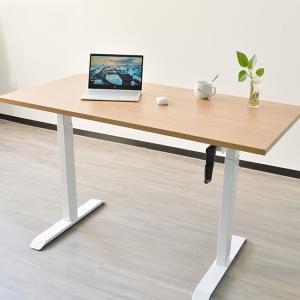 Adjustable Height Brown Wooden Computer Coffee Table for Recording Studio
