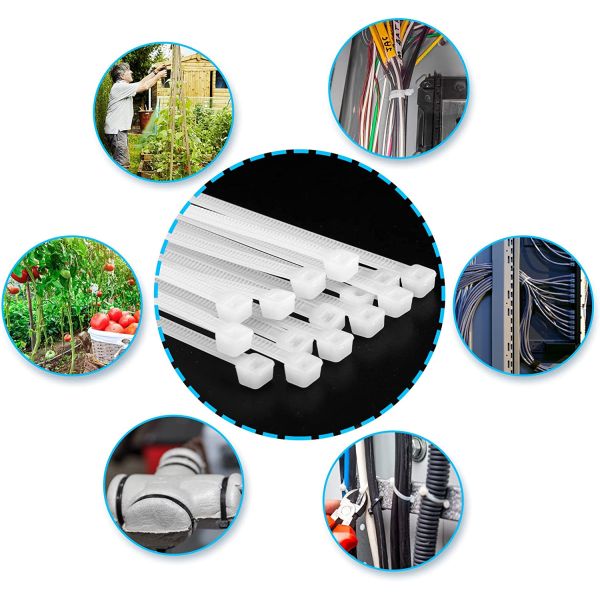 3.6x100mm Self Locking Nylon Cable Ties Heavy Duty Customizable