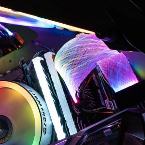 PC extension glowing lighting cable RGB cord computer case sleeved wire with