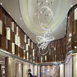 Hotel Lobby Staircase Lighting Chandelier K9 Chandelier 110V-240V