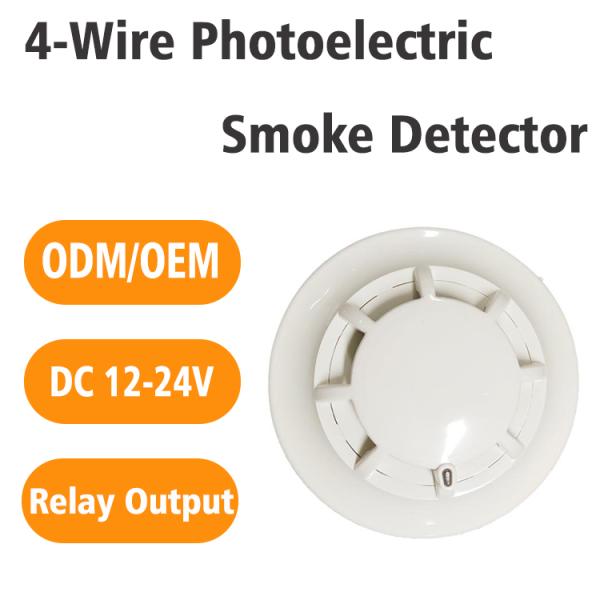 High Sensitivity 4 Wire Smoke Detector for Industrial Control Equipment with