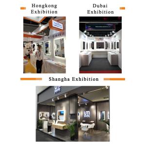 Hotel Decoration Full Length Vanity Mirror With Black Frame Around Light