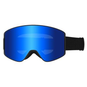 Magnetic Double-Layer Anti-Fog Ski Goggles for Men and Women with Color Mirror