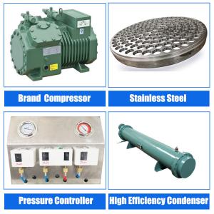 1 Ton Industrial Ice Tube Making Machine with 8.9KW Refrigerate Capacity and