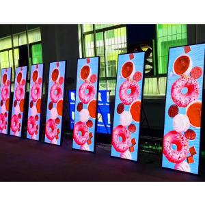 P2 P2.5 P3 Movable Floor Standing Digital Led Poster Display Wifi 4G for Outdoor