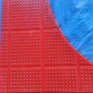Red Anti Skid Mat ZP Type Rotary Atble 30mm Plastic Non Slip Mat For Drilling