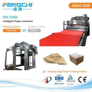 Automatic Glue Full Servo Corrugated Paper to Cardboard Laminator with Color