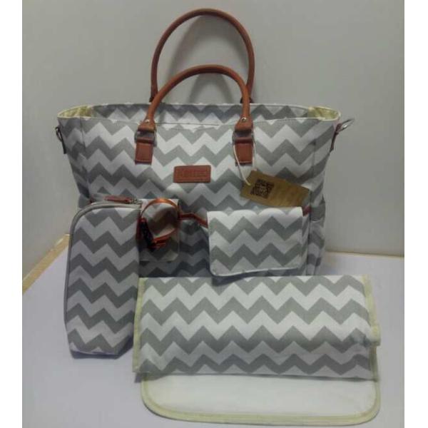 Quality Canvas Polyester Cotton Mummy Diaper Bag With Adjustable Stroller Strap for sale