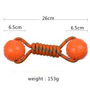 Elastic Bite Resistant Training Nylon Rope Dog Toy Spherical Molar Teeth