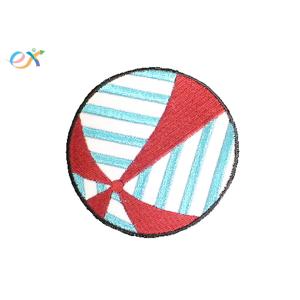 Rayon Thread Embroidered Sports Patches / Volleyball Iron On Patches