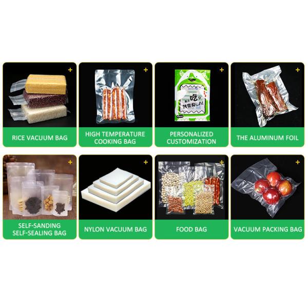 120mic PET/NY/PE Plastic Vacuum Seal Storage Bags For Rice ASP
