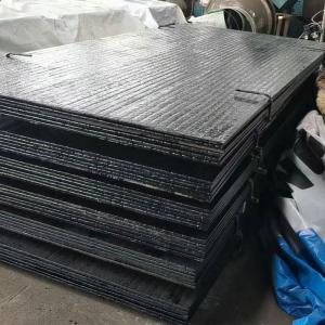 China 1400*3400mm Hardfaced Cladding Hardened Wear Steel Plate Truck Bed Liners Use Bimetallic Hardfacing Wear Plate on sale