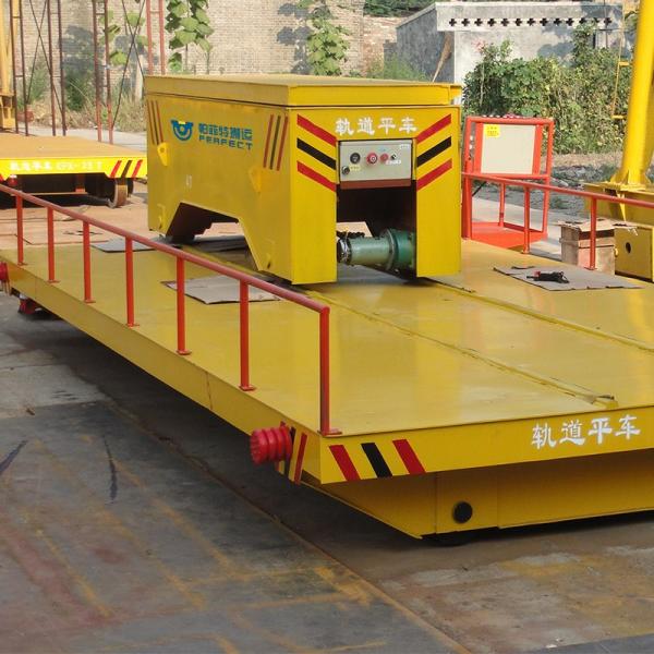 Busbar powered transfer cart for factory material handling equipment