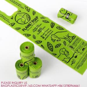 China Cornstarch Eco Friendly Biodegradable Poo Waste Bag Dog Poop Bag Compostable Doggy Bag on sale