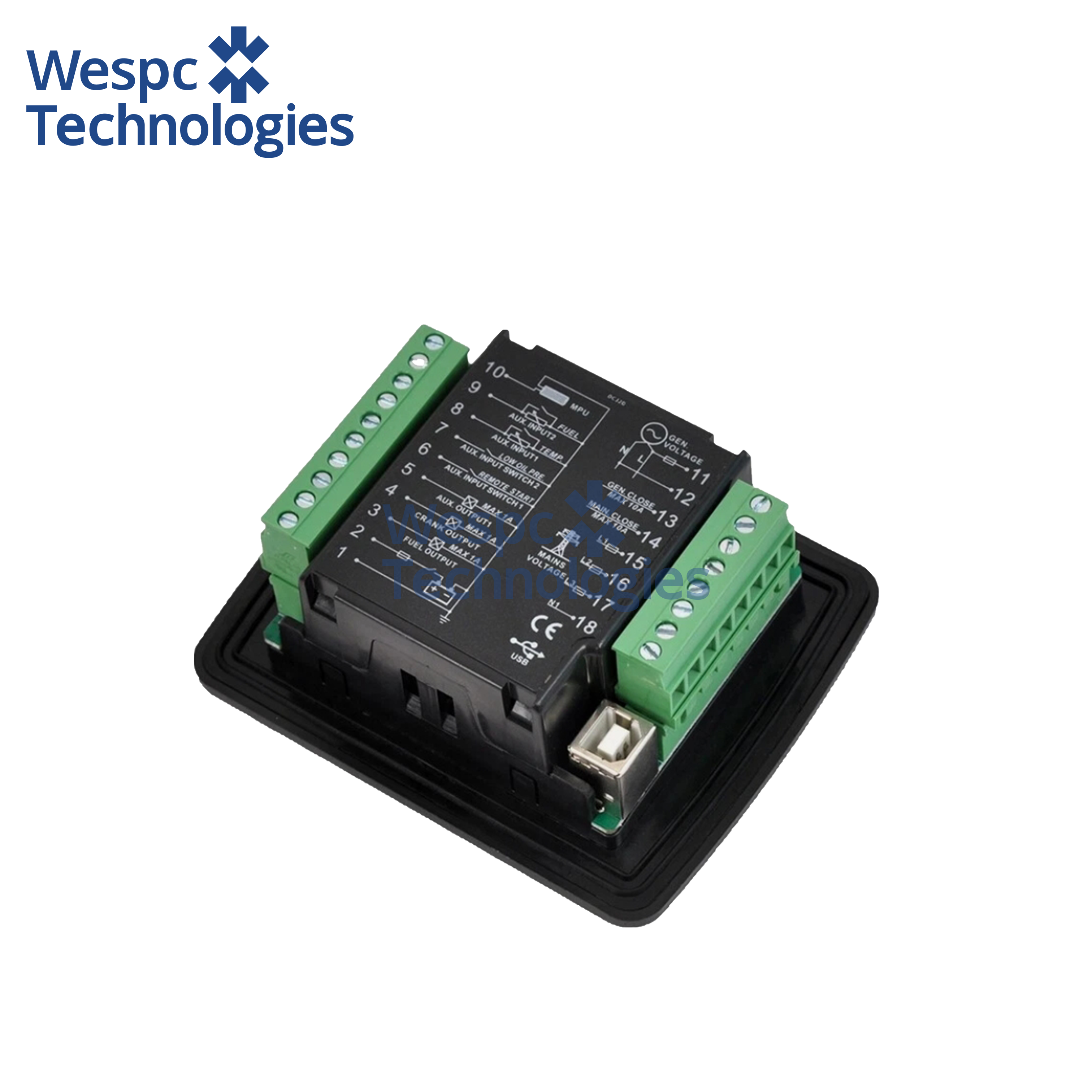 WESPC Original DC32D Diesel Generator Controller Control Panel Module Unit