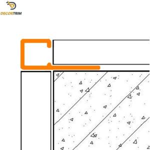 Decorative Square Edge Tile Trim , Matt Silver Tile Edging Strip