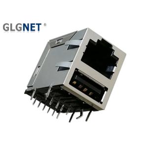 Magnetic Tab Up RJ45 Modular Jack RJ45 USB Connector With USB 2.0 Interface