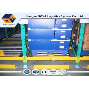 Perishable Goods Gravity Feed Pallet Racking , Double - Deep Gravity Flow