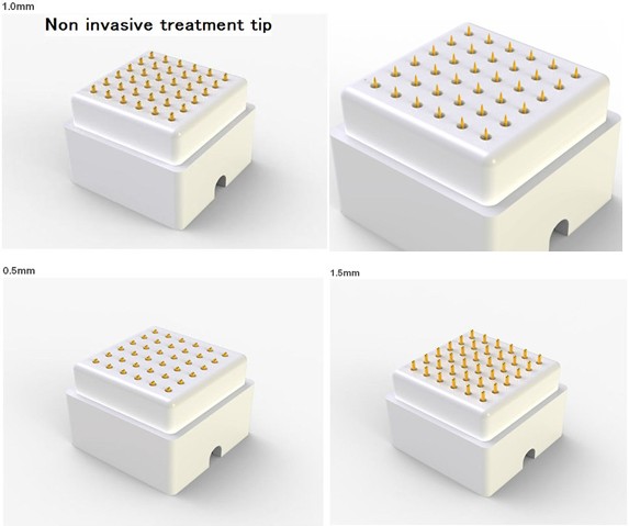 non-invasive fractional rf for skin surfacing using machine