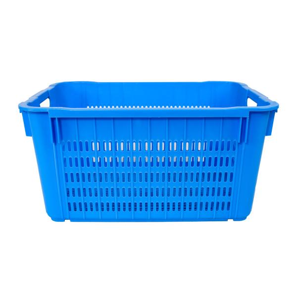 Quality Food Grade PP Plastic Basket Stackable Stacking and Nesting Plastic Crate with Handle for sale