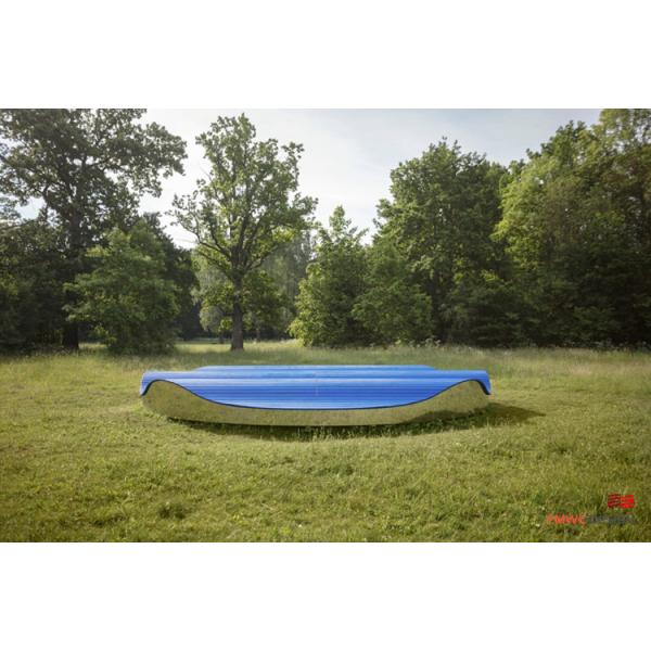 Art Seat Landscape Blue Cloud Sculpture Park Decorative Sculpture in Modernistic Style