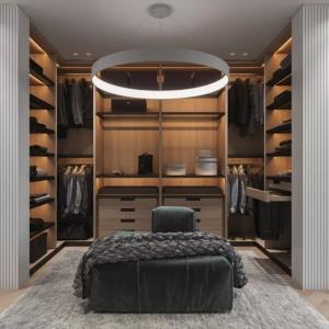 NO Folded 2024 Design Bedroom Closet Wood Wardrobe Cabinets for General within