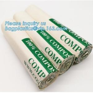 Starch Compostable Disposable Biodegradable Plastic Custom Printed Flat Garbage