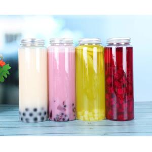 Leak Proof Plastic Milk Tea Bottles with Screw On Lids