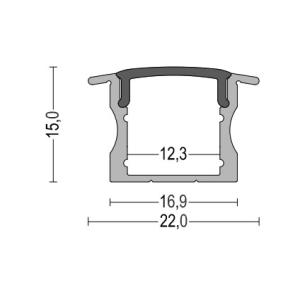 Led strip aluminium profile for Recessed Aluminum LED Profile with PC diffuser