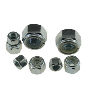 SAE J995 Grade 4 M10 Nylon Insert Lock Nuts Zinc Coated