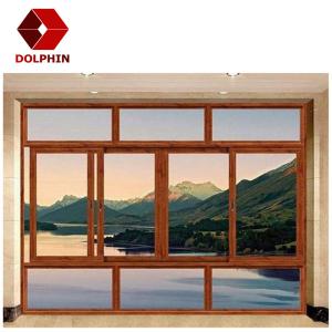 Sash Design Aluminium Frame Sliding Window Energy Saving Double Glass Glazed
