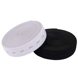 Lightweight Heavy Stretch Waistband Elastic Flat Durable With Button Holes