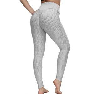 Seamless Womens Patterned Gym Leggings High Waisted Polyester And Spandex